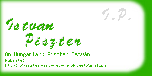 istvan piszter business card