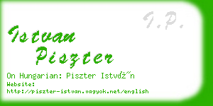 istvan piszter business card